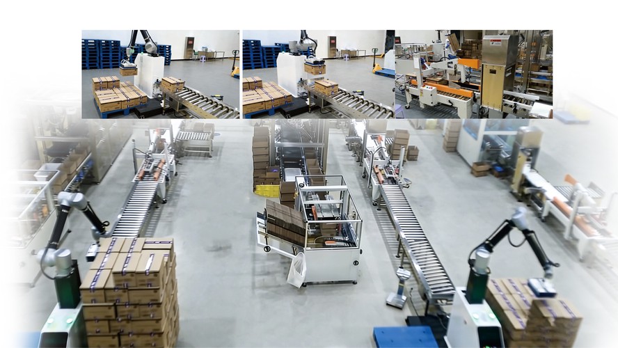 自动化物料分拣&码垛输送生产线