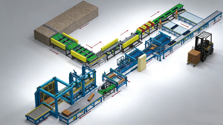 地毯后段全流程无人化生产线